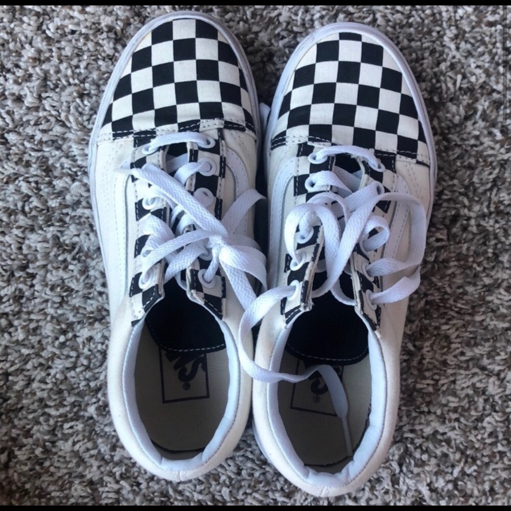 Custom checkerboard vans